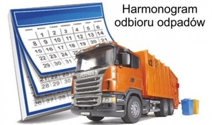 UWAGA Zmiana harmonogramu wywozu odpadów komunalnych